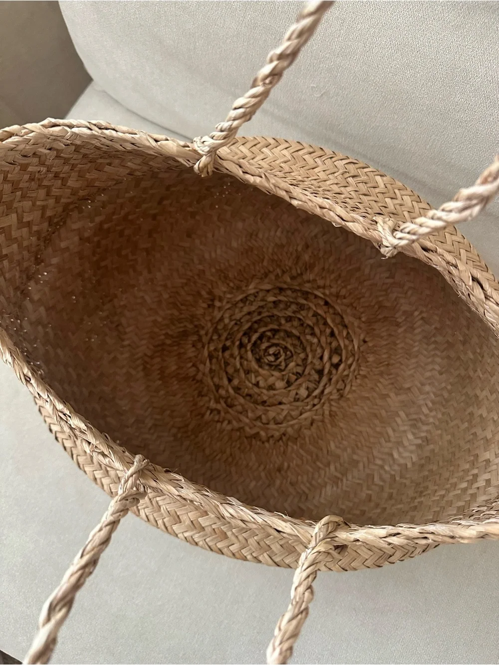 Natural Woven Straw Tote Bag - Neutral